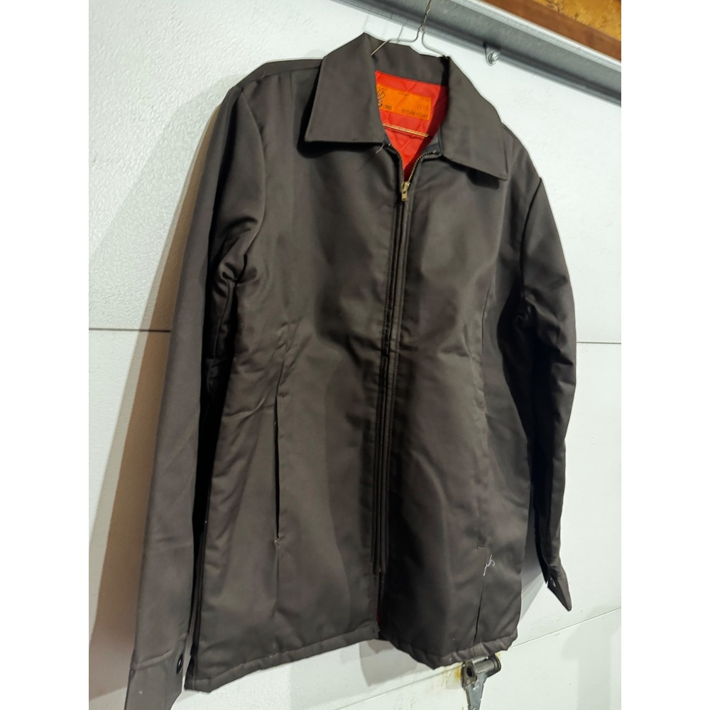 Vintage Union Made Brown Work Jacket Quilted Lining Mens Small Long WPL 7796
